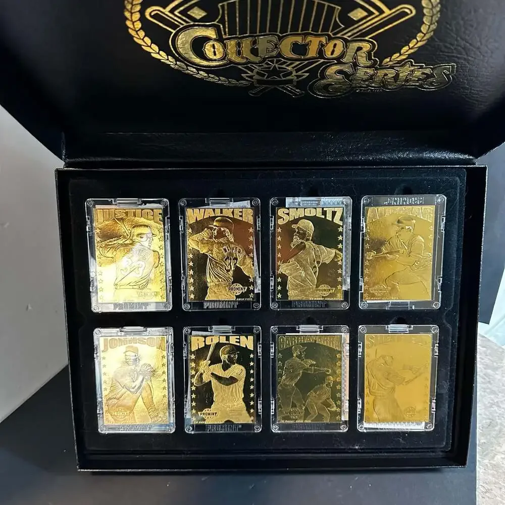 Promint 22 Karat Gold Foil Baseball Card Collector Series Set in Display Case